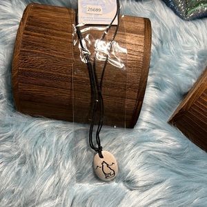 NWT! Charity Wolf Stone Necklace!